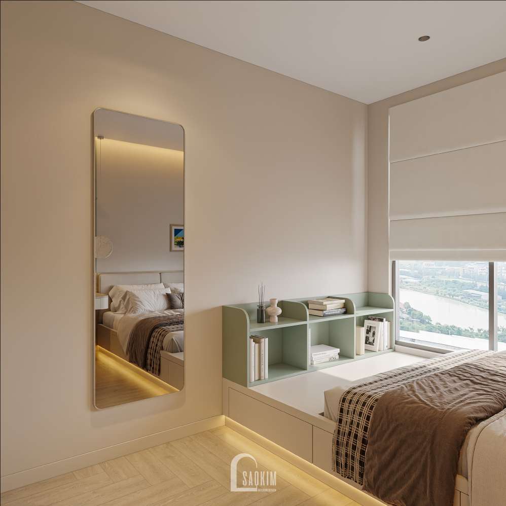 Thiết kế phòng ngủ cho bé trai căn hộ Viha Complex Leciva với điểm nhấn gam màu xanh tươi mát